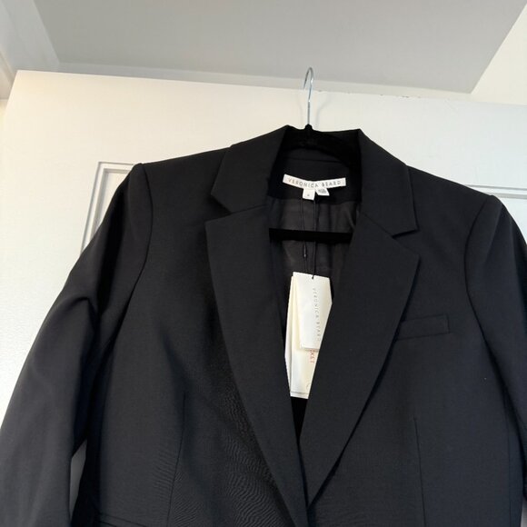 NWT Veronica Beard Classic Blazer Jacket In Black Notch Lapels Tailored Fit Sz 0 - Picture 7 of 9